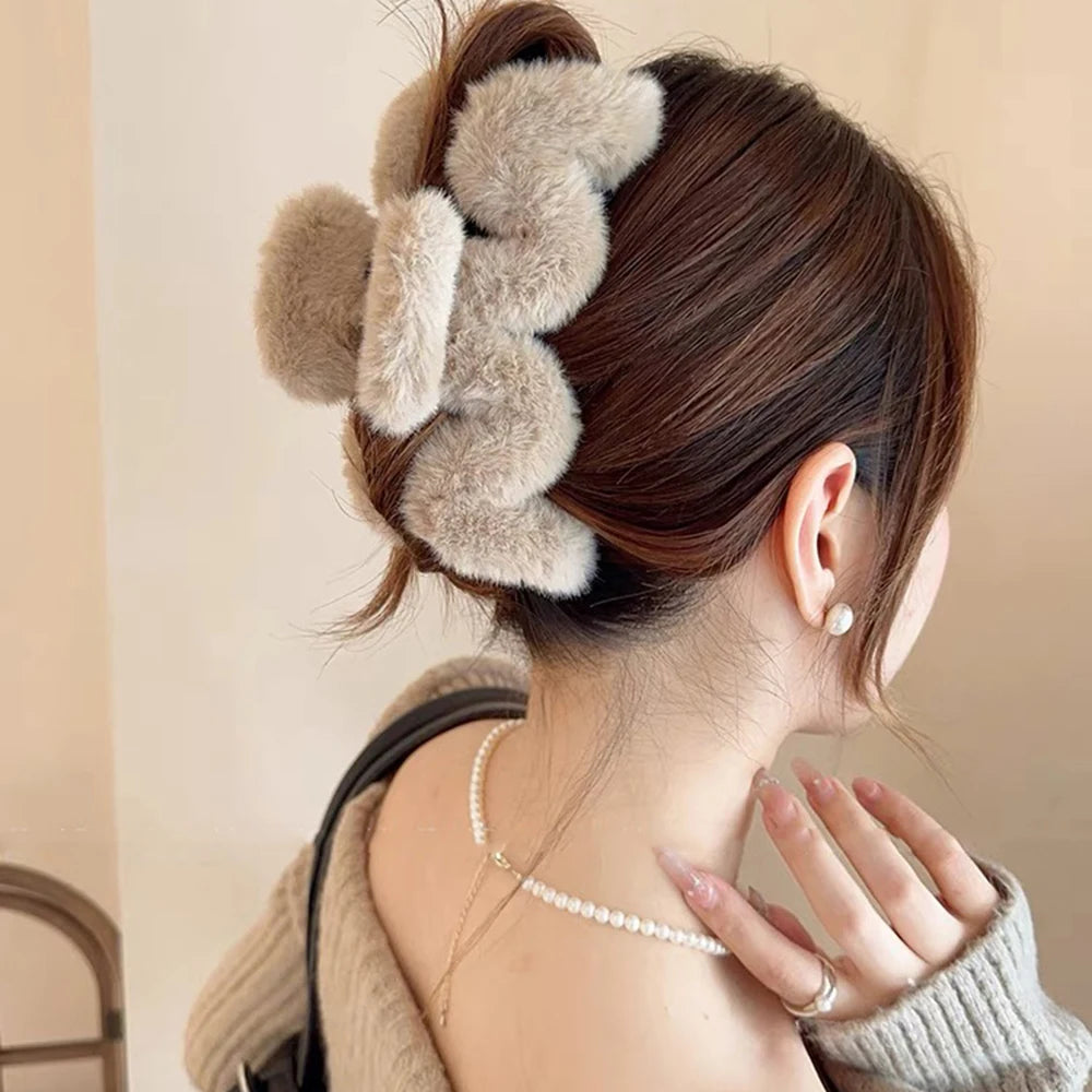 Pinzas para el cabello de peluche