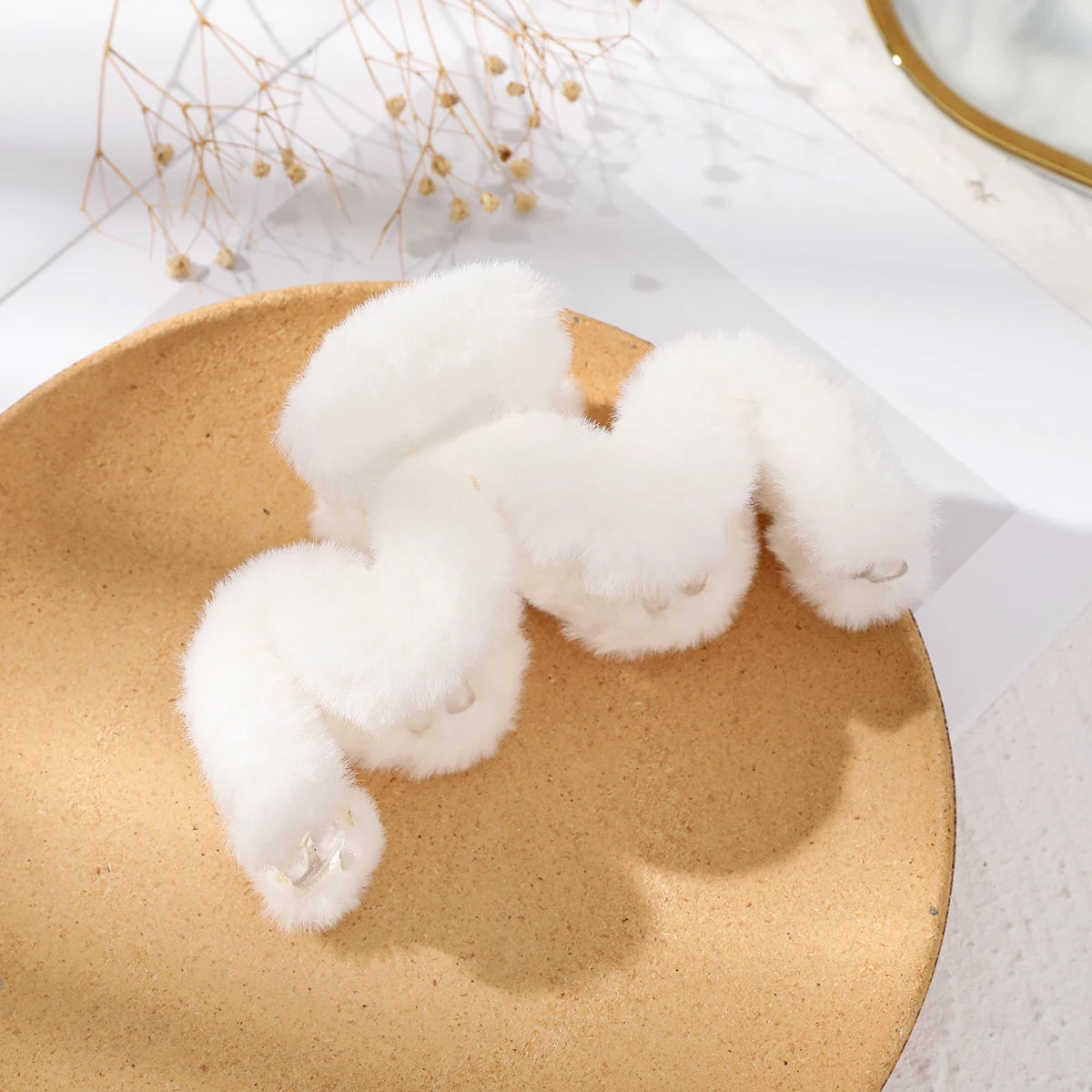 Pinzas para el cabello de peluche